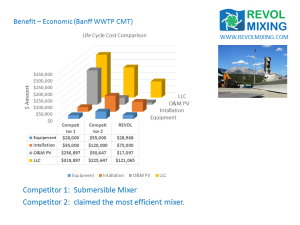 Capital Saving for Banff WWTP Installation